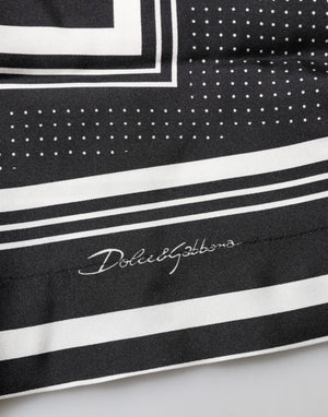 Dolce & Gabbana Black White StripeDot Print Casual Polo Shirt