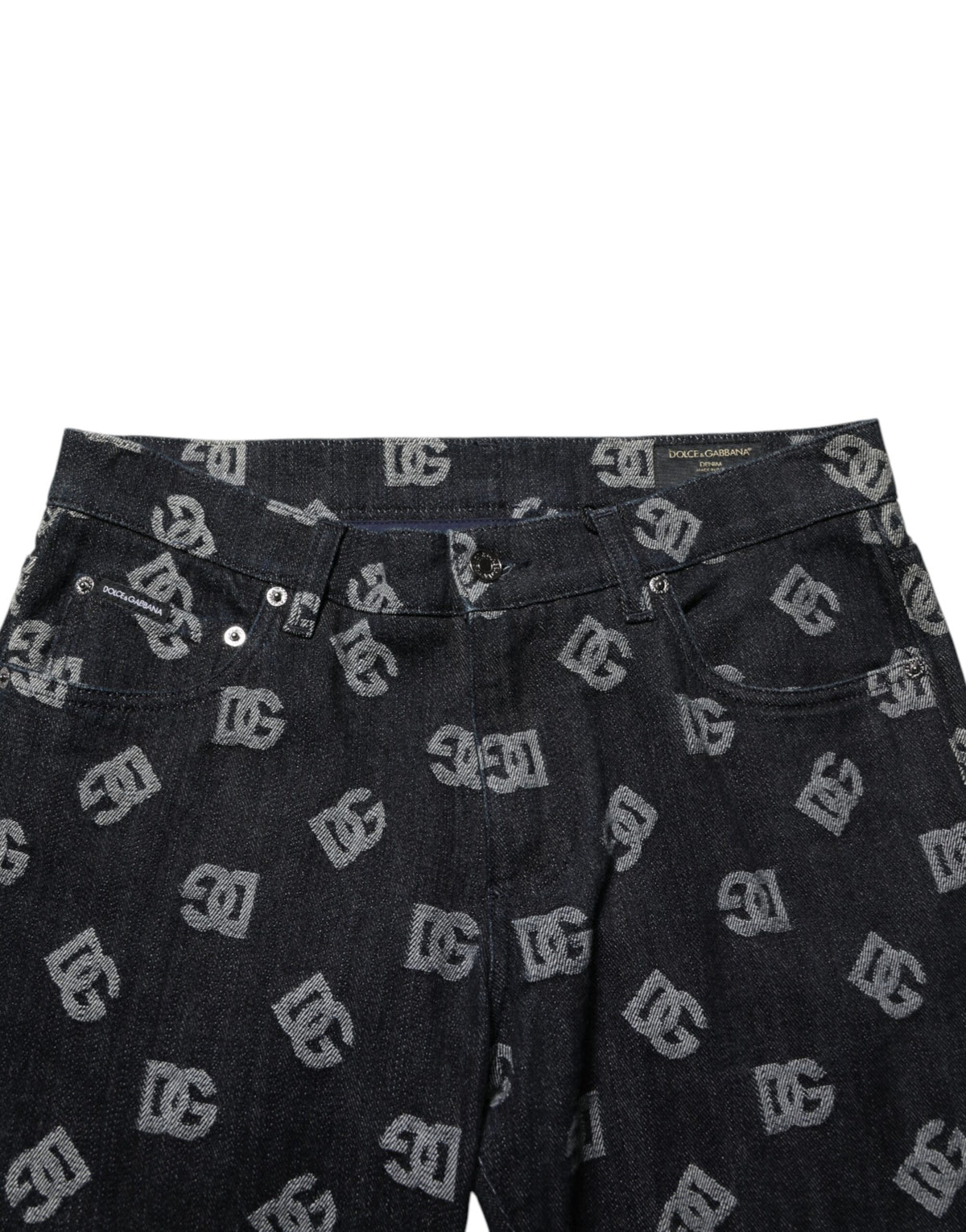 Dolce & Gabbana Black DG Monogram Cotton Skinny Denim Jeans