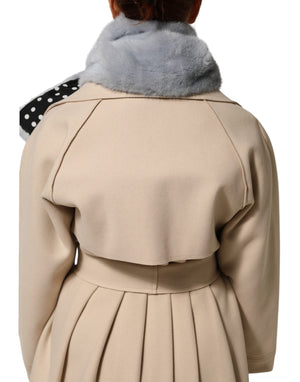 Dolce & Gabbana Powder Blue Mink Fur Neck Warmer Scarf