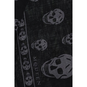 Alexander McQueen Black Modal Scarf