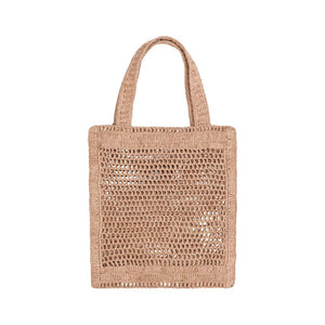 Chloé Brown Raffia Shoulder Bag