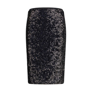 PINKO Black Polyester Midi Skirt