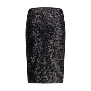 PINKO Black Polyester Midi Skirt