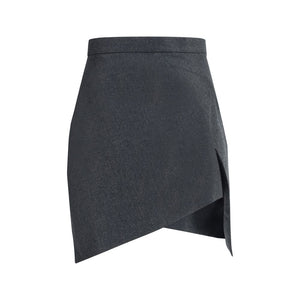 Vivienne Westwood Gray Wool Mini Skirt