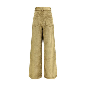 Petar Petrov Gold Cotton Casual Pants