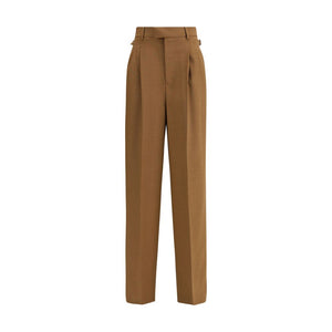 Ami Paris Brown Wool Casual Pants