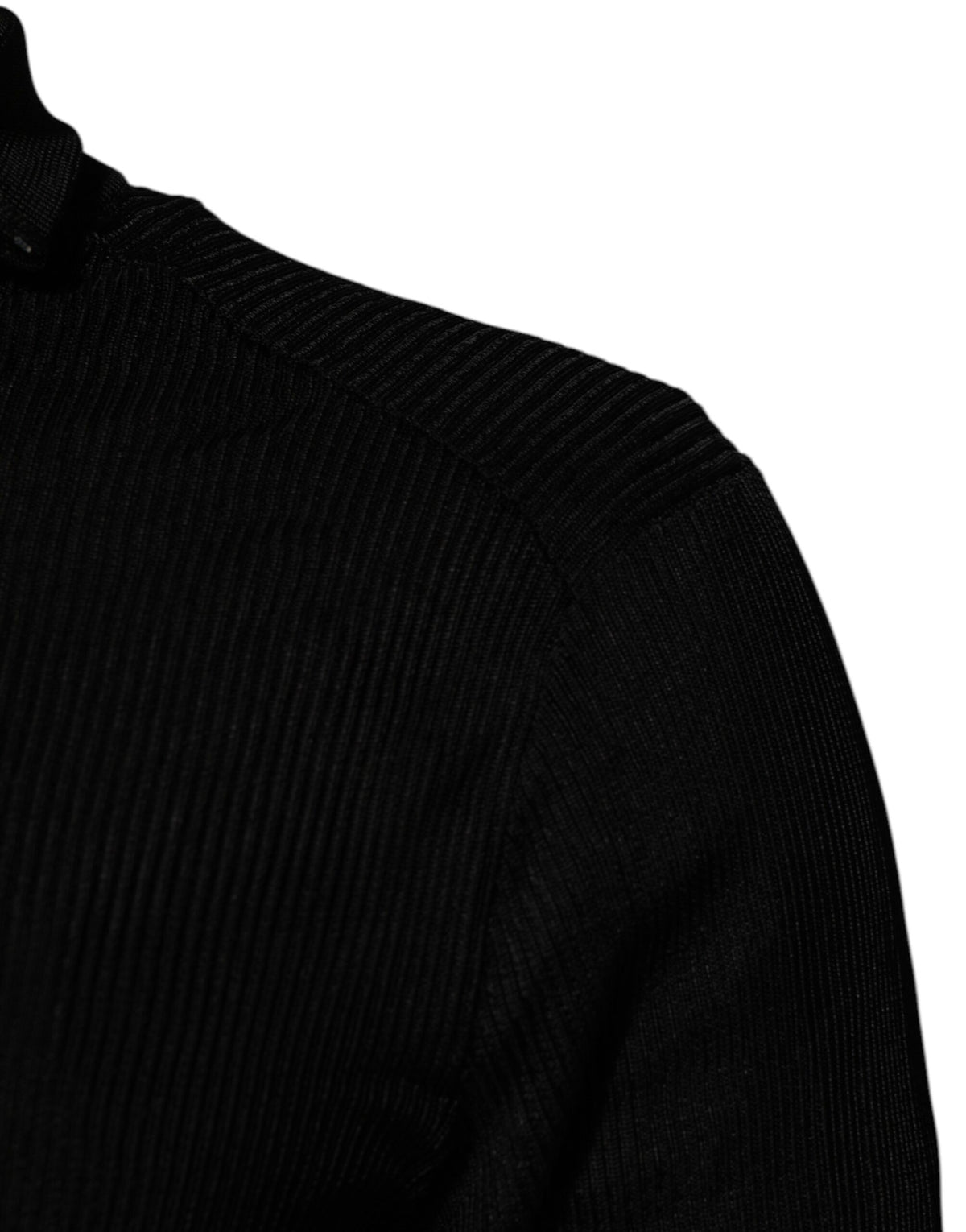 Dolce & Gabbana Black Viscose Turtle Neck Pullover Sweater