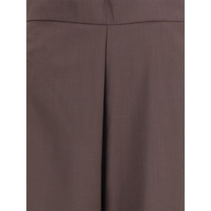 Di Stavnitser Brown Fleece Wool Casual Pants