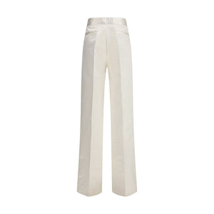 SA SU PHI Cream Silk Pants