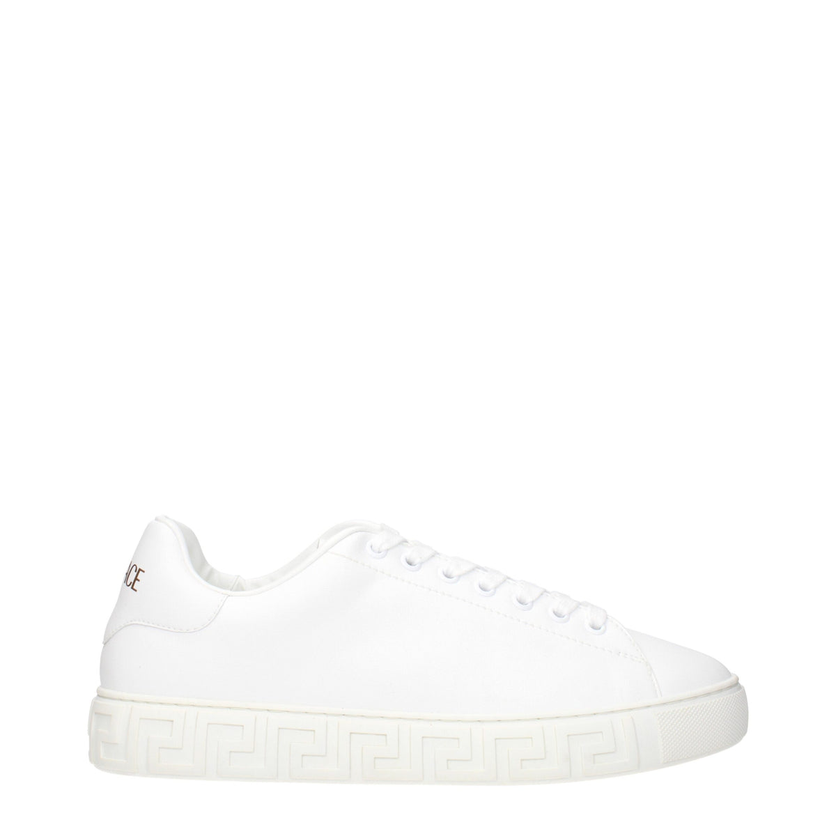 Versace White Leather Low Top Sneakers