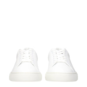 Versace White Leather Low Top Sneakers