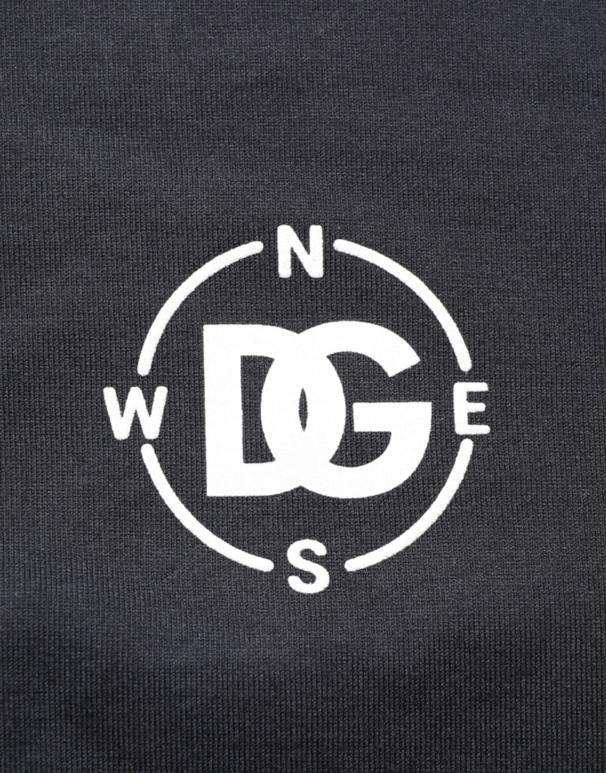 Dolce & Gabbana Black Logo Compass Cotton Crew Neck T-shirt