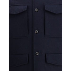 Valstar Blue Fleece Wool Coat