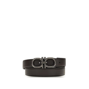 Ferragamo Brown Calf Leather Bos Taurus Regular Belt