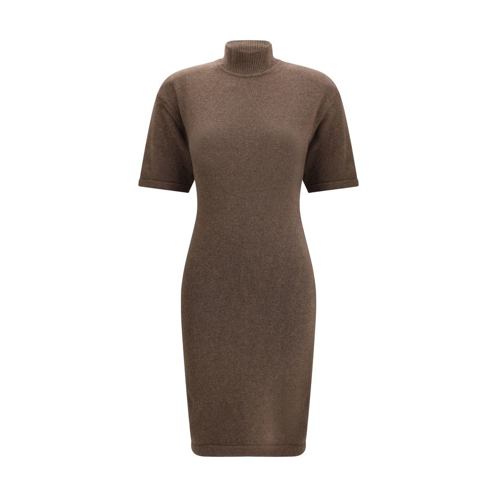 Jacquemus Brown Merino Wool Casual Dress