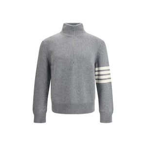 Thom Browne Gray Fleece Wool Sweatshirt