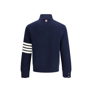Thom Browne Blue Fleece Wool Sweatshirt