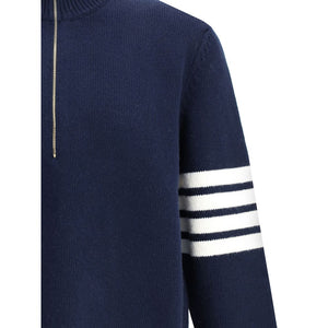 Thom Browne Blue Fleece Wool Sweatshirt