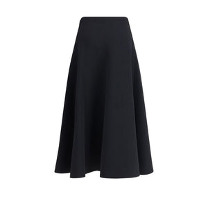 Jacquemus Black Cotton Midi Skirt
