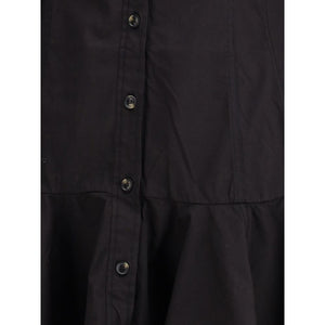 Ganni Black Cotton Casual Dress