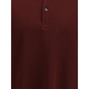 Alexander McQueen Bordeaux Cotton Polo Shirt