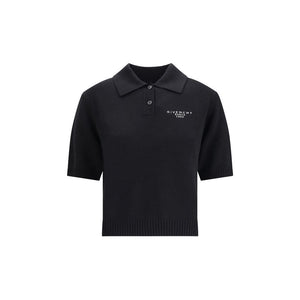 Givenchy Black Wool Polo Shirt