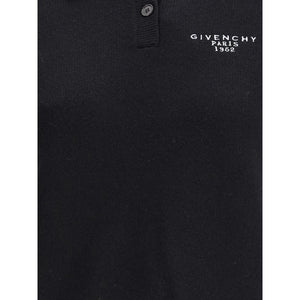 Givenchy Black Wool Polo Shirt