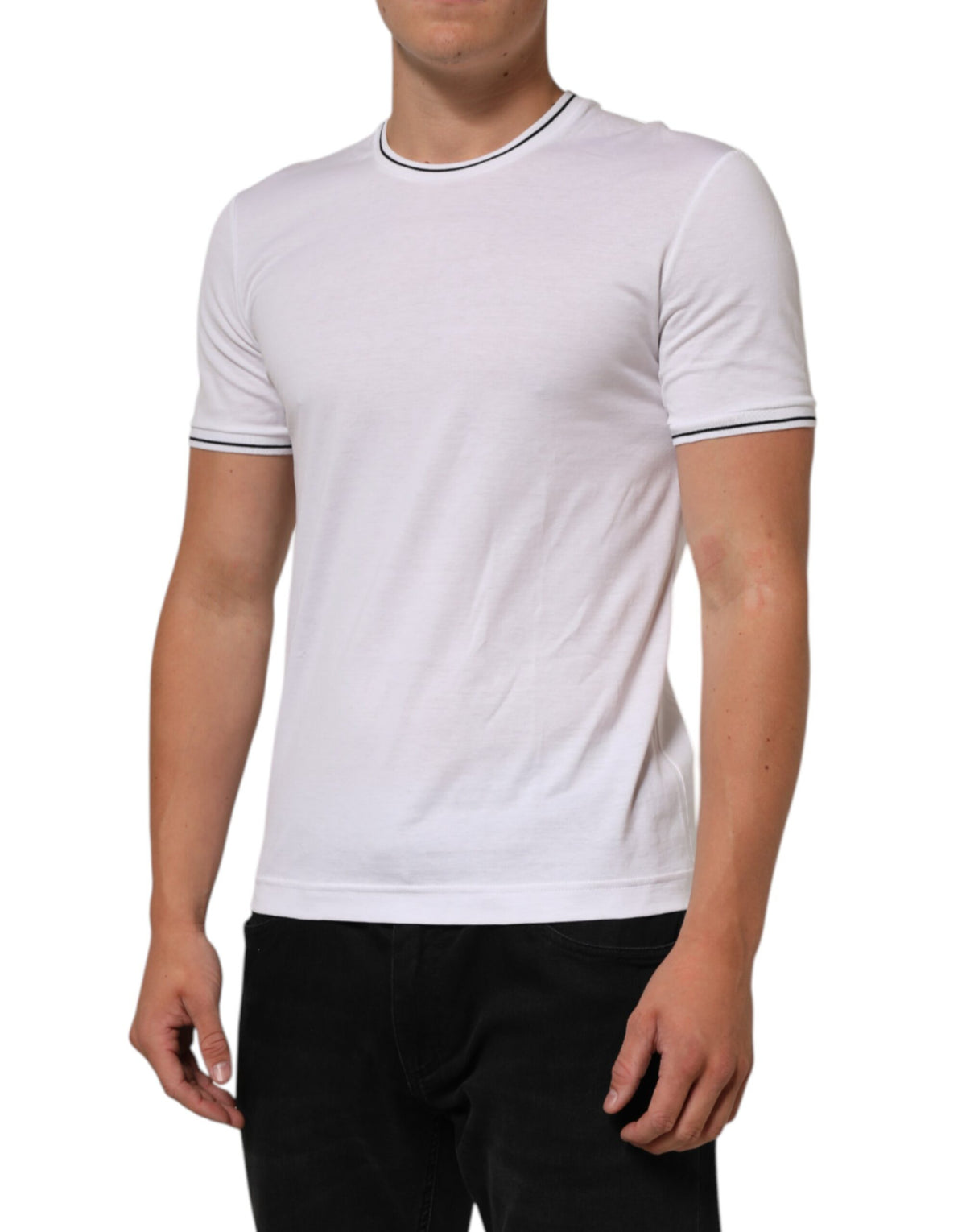 Dolce & Gabbana White Short Sleeves Round Neck Men Underwear T-shirt