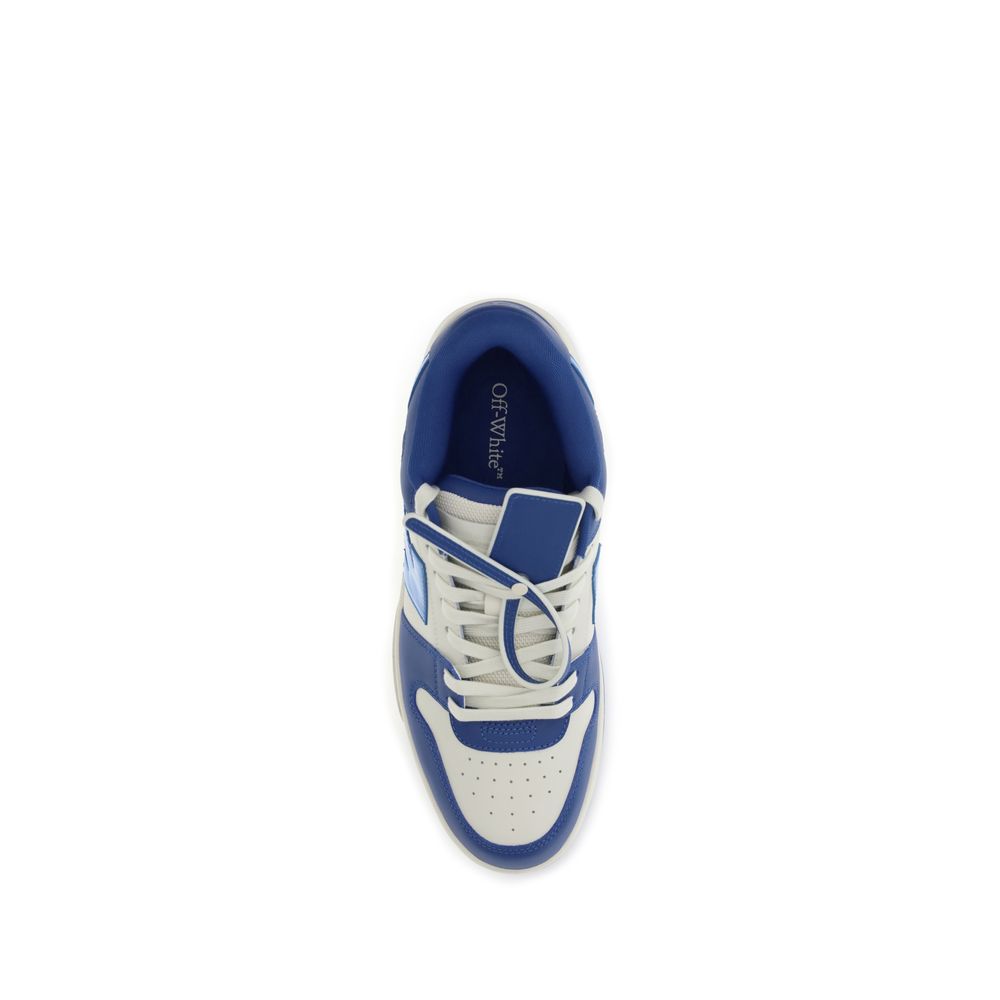 Off-White Blue Calf Leather Bos Taurus Low Top Sneakers
