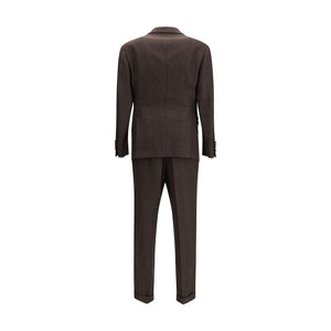 Brunello Cucinelli Brown Wool Two-Piece Suit