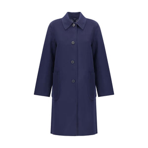Tory Burch Blue Wool Coat
