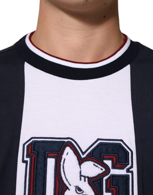 Dolce & Gabbana Multicolor Striped Cotton Men Crew Neck T-shirt