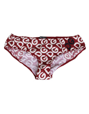 Dolce & Gabbana Bordeaux DG Logo Slip Bottom Brief Underwear
