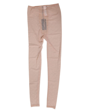 Dolce & Gabbana Beige Nylon Logo Lace Leggings Pants Underwear