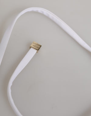 Dolce & Gabbana White Logo Swimsuit 2 Piece Top Bottom Swimwear