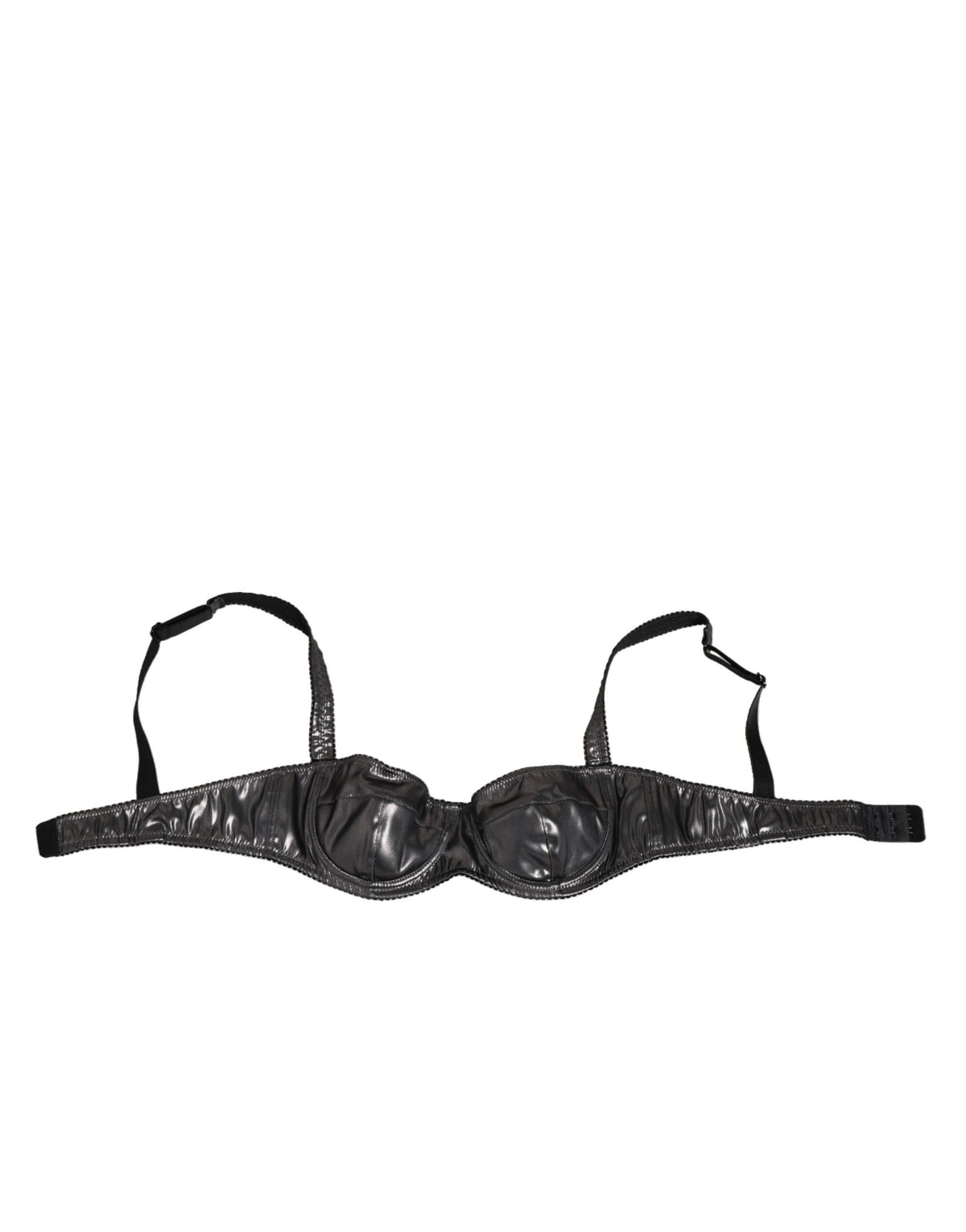 Dolce & Gabbana Black Acetate Stretch Balconette Bra Underwear