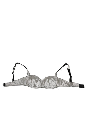 Dolce & Gabbana Gray Acetate Stretch Balconcino Bra Underwear