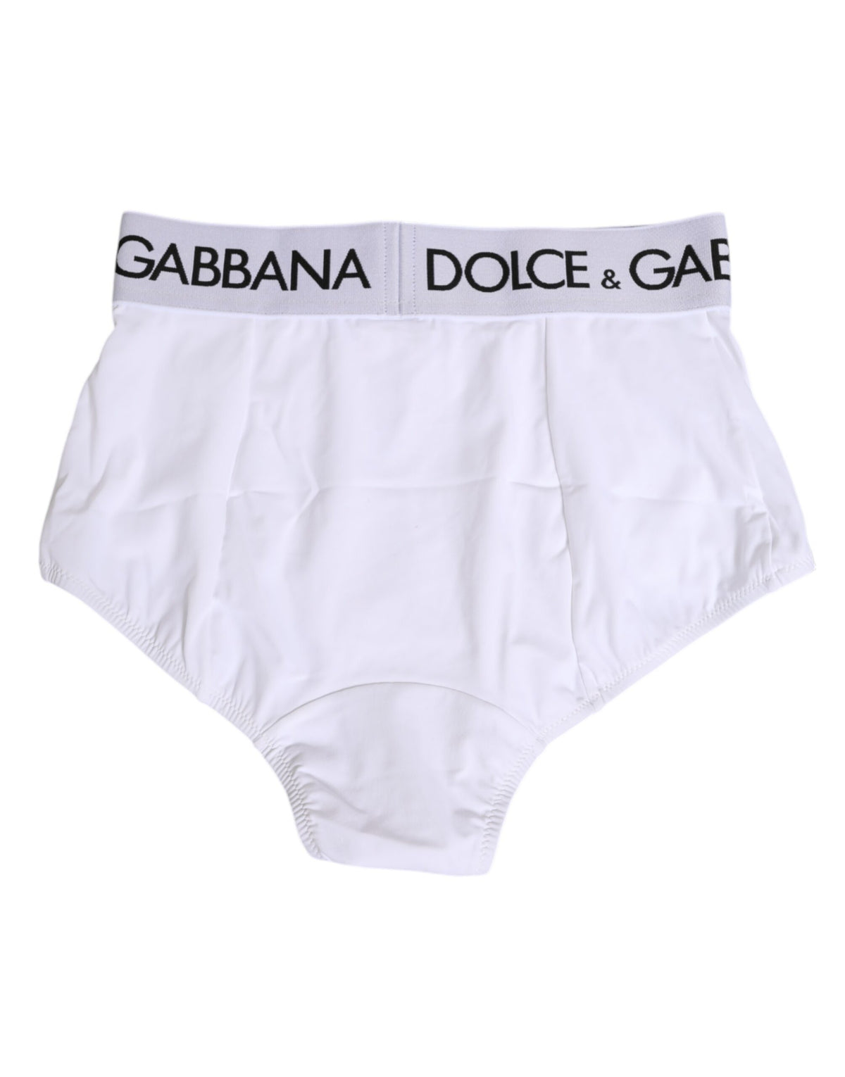Dolce & Gabbana White Nylon Logo Waistband Panty Underwear