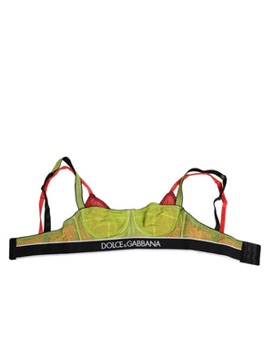 Dolce & Gabbana Green Nylon Soft Cup Balconnet Bra Underwear