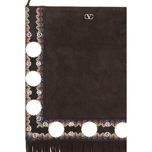 Valentino Garavani Brown Calf Leather Bos Taurus Shoulder Bag