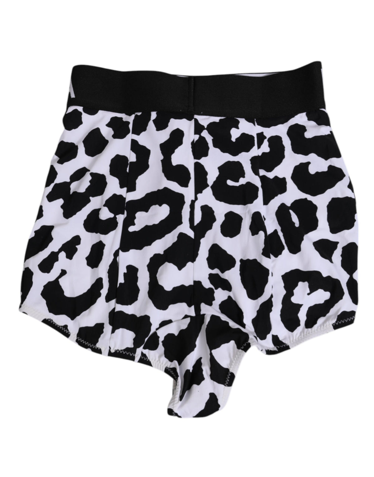 Dolce & Gabbana White Leopard Nylon High Waist Girdle Underwear