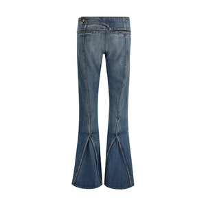 Coperni Blue Polyester Flared Jeans