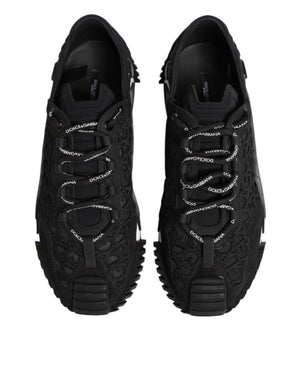Dolce & Gabbana Black Logo Lace Low Top NS1 Sneaker Shoes