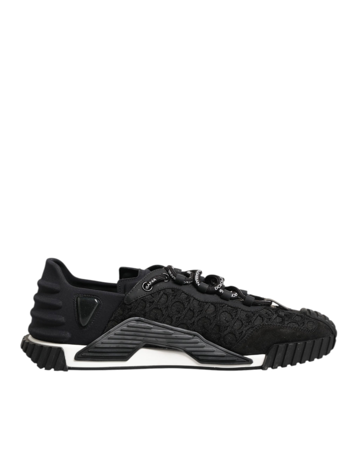 Dolce & Gabbana Black Logo Lace Low Top NS1 Sneaker Shoes