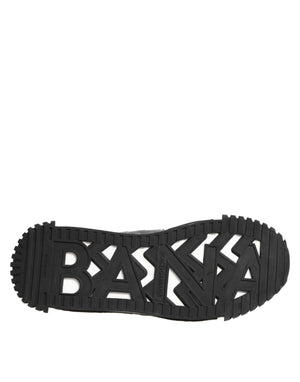 Dolce & Gabbana Black Logo Lace Low Top NS1 Sneaker Shoes