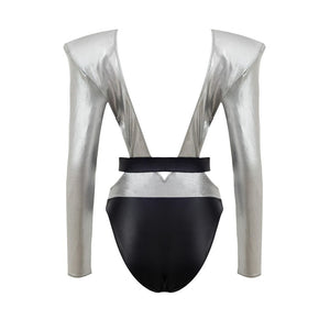 Dolce & Gabbana Gray Viscose One-Piece Swimsuit