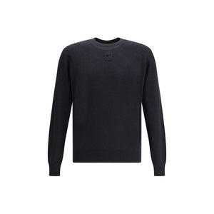 Fendi Black Fleece Wool Sweatshirt