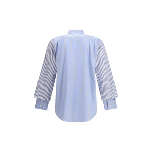 Comme Des Garçons Light Blue Cotton Pattern Shirt