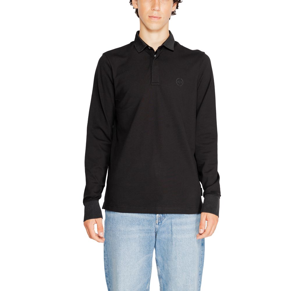 Armani Exchange Black Cotton Long Sleeve T-Shirt