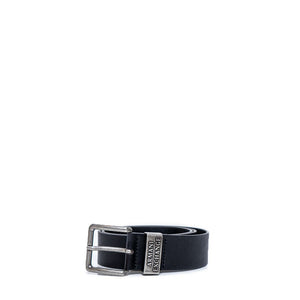 Armani Exchange Black Leather Regular Belt